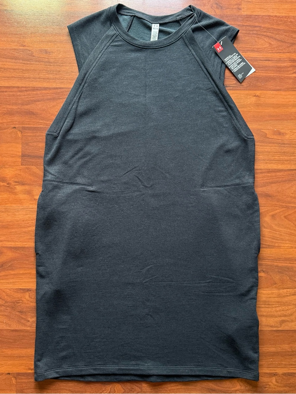 NWT Under Armour sleeveless pullover shift dress Medium gray athleticwear